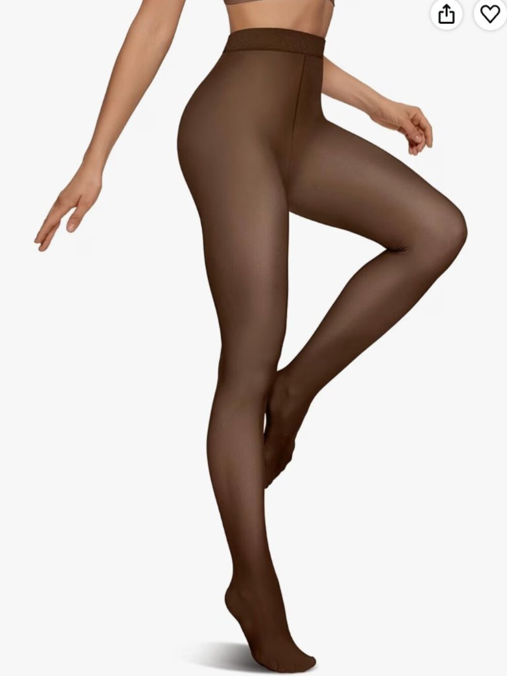 Vertvie Fleece Lined Tights Women Warm Sheer Pantyhose